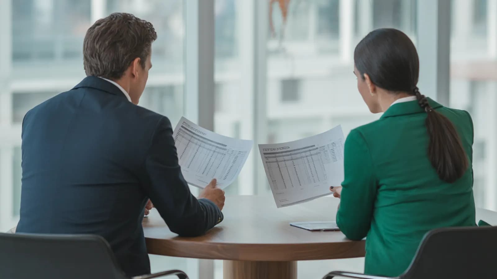Accountants reviewing financial statements during a cash to accrual conversion for an ecommerce business